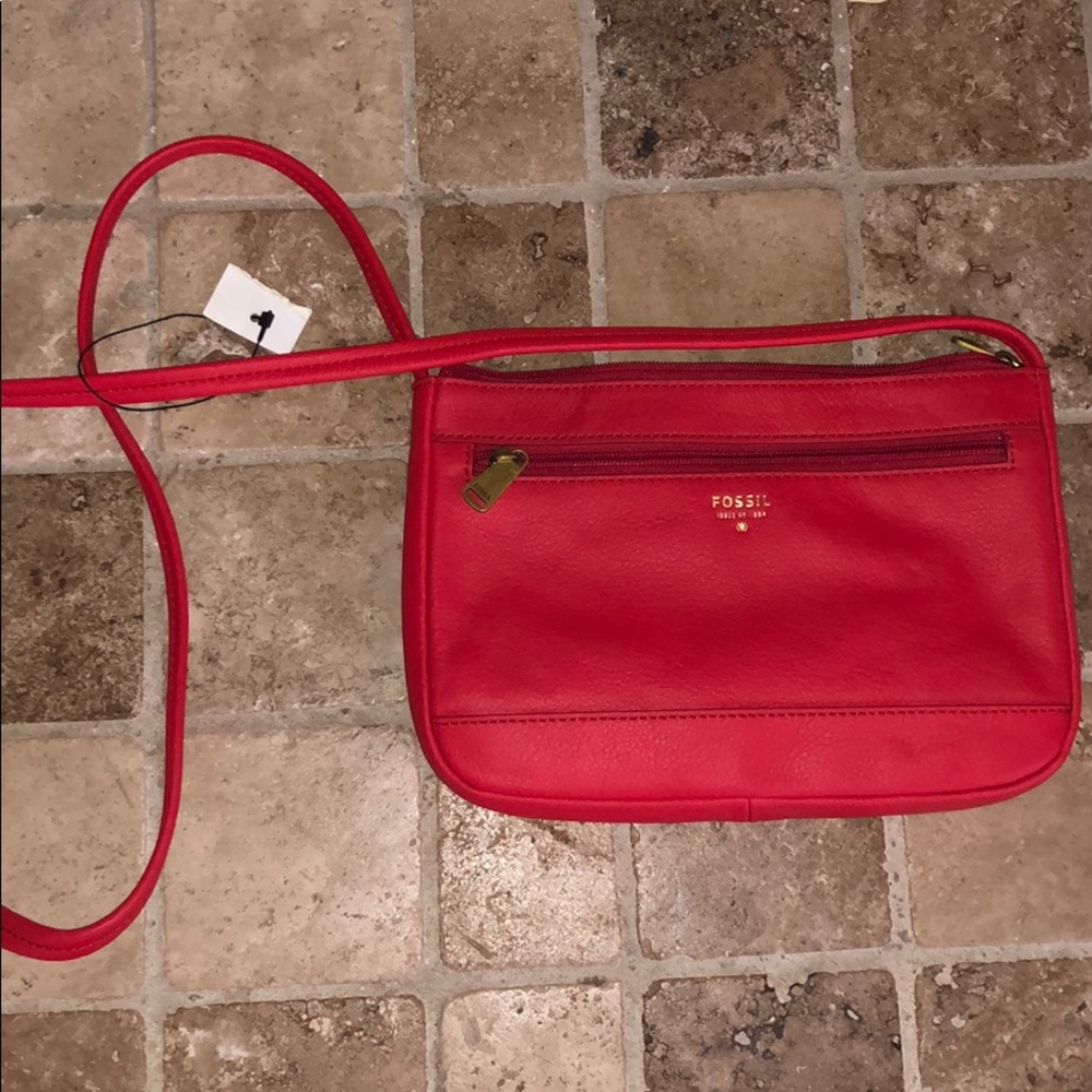 Fossil Crossbody in Red